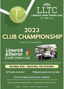 Ciac Tennis Club - We are excited to announce that online entry for The  'Limerick Senior Singles Open' is now open. Visit ti.tournamentsoftware.com  or click the link below